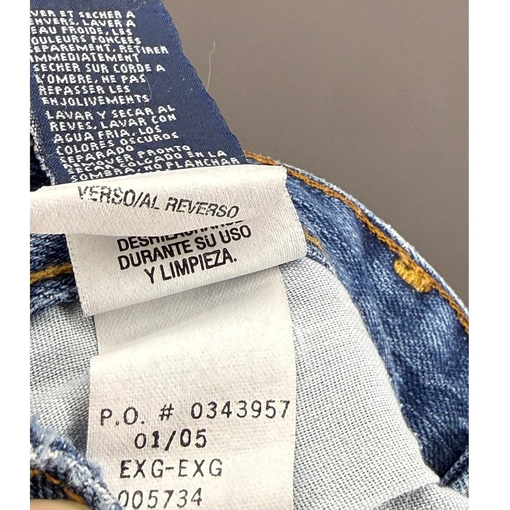 True Vintage y2k Tommy Jeans Distressed Capri Blue Jeans Size 3 Juniors - Picture 8 of 11